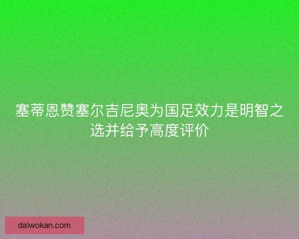 塞蒂恩赞塞尔吉尼奥为国足效力是明智之选并给予高度评价